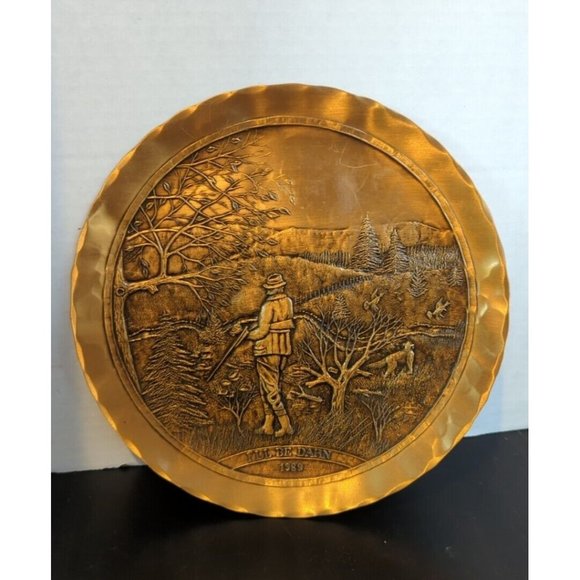 VTG Bronze 9" HandMade Plate By Natale Grove City PA "I'll Be Darned" 1989 - Picture 1 of 6
